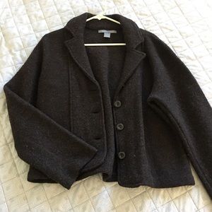 Brown Wool Business Jacket Size XL